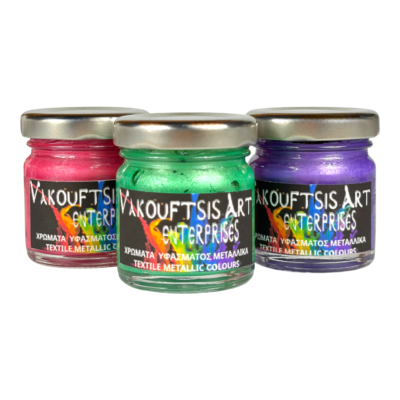 Χρώματα υφάσματος ψυχρά μεταλλικά 45ml.